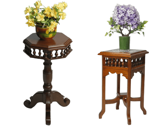 wooden flower stand in karaikudi